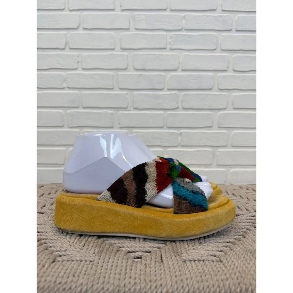 Vikavi Milano Crossover Platform Slide Sandals Multi Velvet EU 36